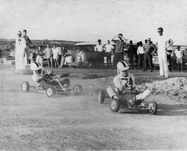Willie Hassell Karting at Lowthers sixties